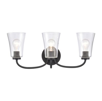 Emily 23″ Wide 3-Light Vanity Light - Matte Black
