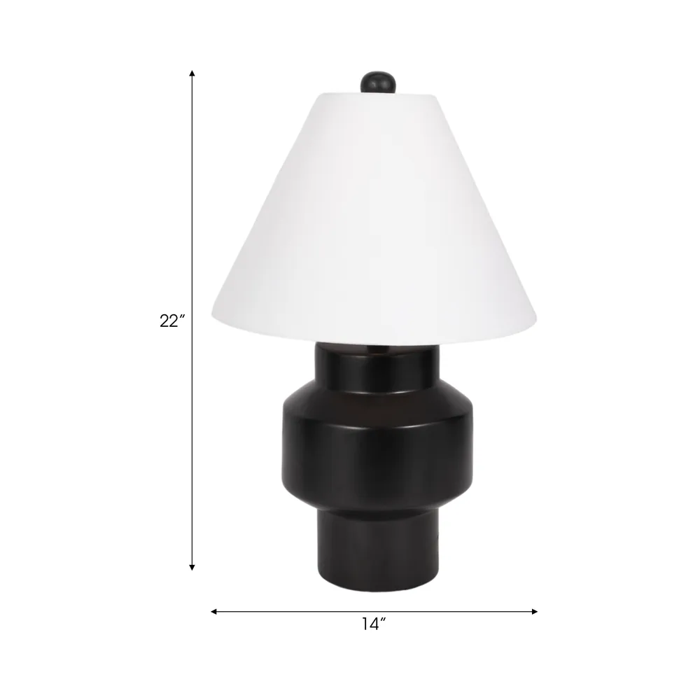 SHAYRUN BLACK LAMP 22 (IN)