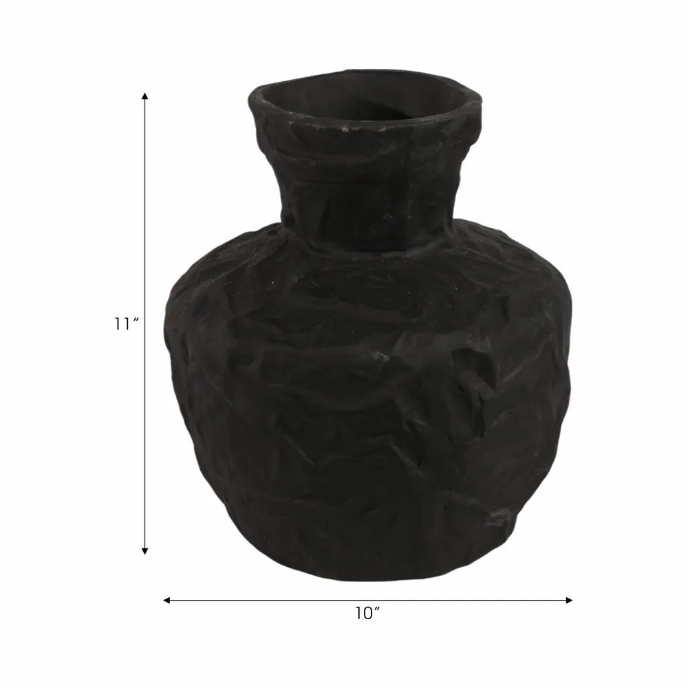 DUNLAPCLIFF BLACK VASE 11 (IN)
