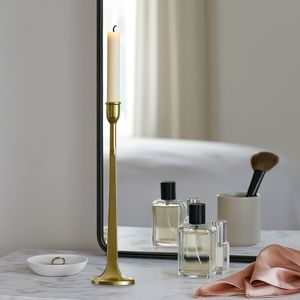 DALELEY GOLD CANDLE HOLDER 17 (IN) 12