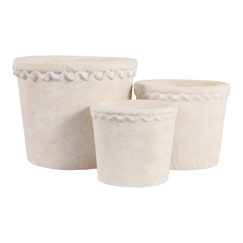 TATESIDE SET OF 3 BROWN PLANTER 8 (IN)