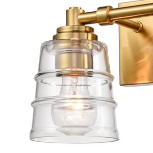 Pulsate 13'' Wide 2-Light Vanity Light - Satin Brass 6