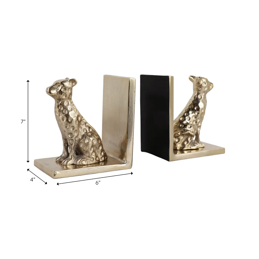 HAXTONFIELD SET OF 2 GOLD BOOKENDS 7 (IN)