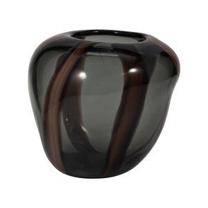 VALEBROOK BROWN GLASS VASE 7 (IN) 6