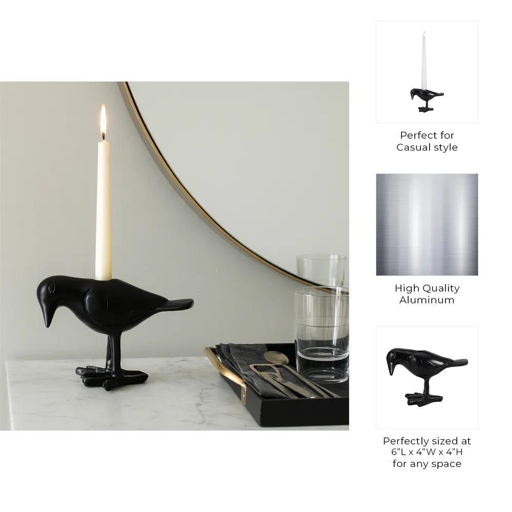 BAXTERCLIFF BLACK CANDLE HOLDER 4 (IN)