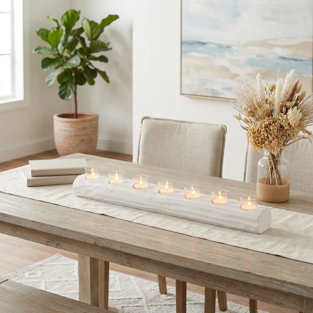 ENNISMORE WHITE TEALIGHT HOLDER 4 (IN)