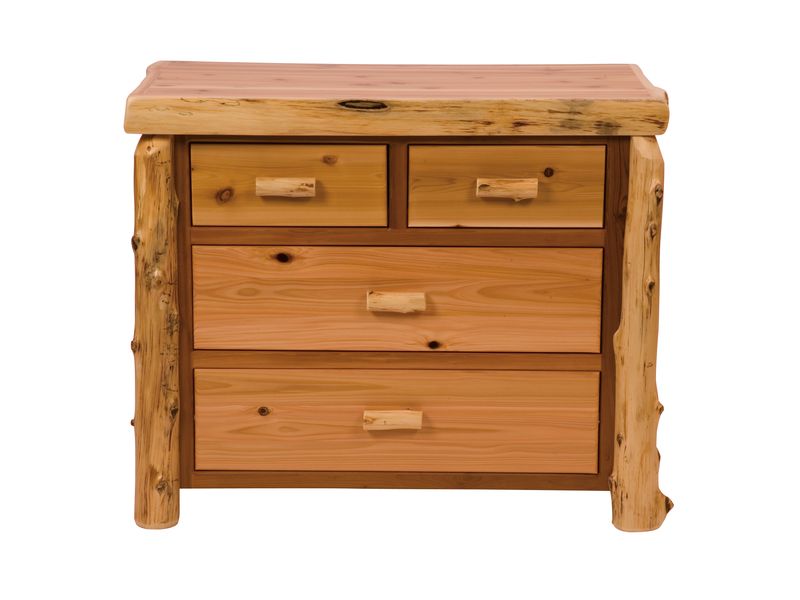 Cedar Log Four Drawer Low Boy - Coffee - Standard Line 2