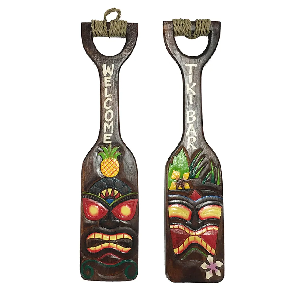 19" WELCOME/TIKI BAR OAR 2-ASST
