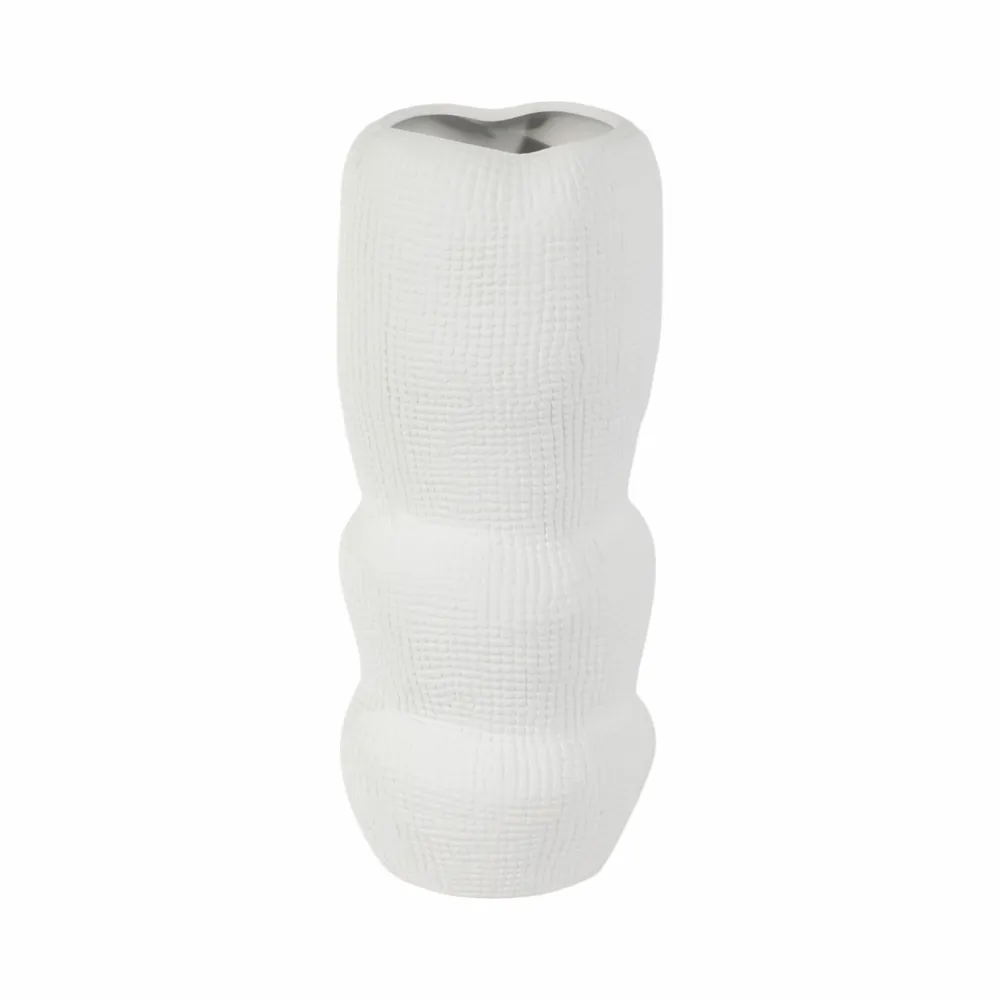 REGANWIND WHITE VASE 12 (IN)