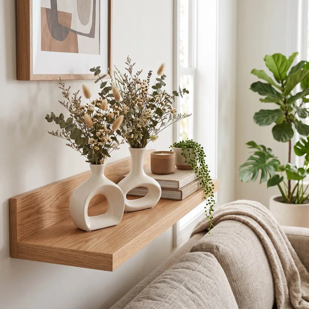 AXELTON SET OF 2 IVORY VASES 7 (IN)