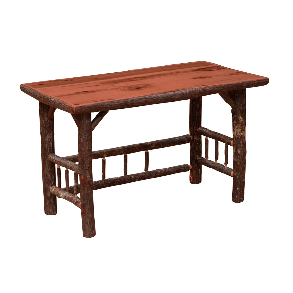 Hickory Log Open Writing Desk - Cinnamon