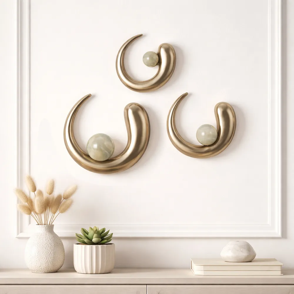 ELLERYWELL SET OF 3 GOLD METAL WALL 5 (IN)