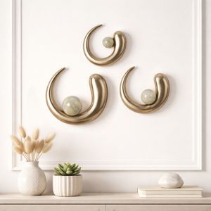 ELLERYWELL SET OF 3 GOLD METAL WALL 5 (IN) 2