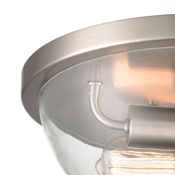 Astoria 13.5'' Wide 2-Light Flush Mount - Brushed Nickel