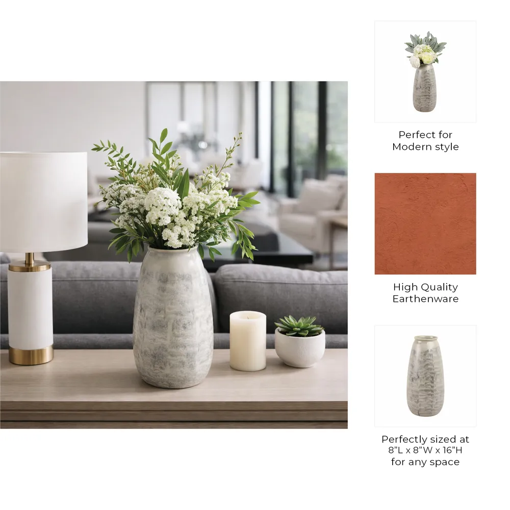 HAWLEYGROVE GRAY VASE 16 (IN)