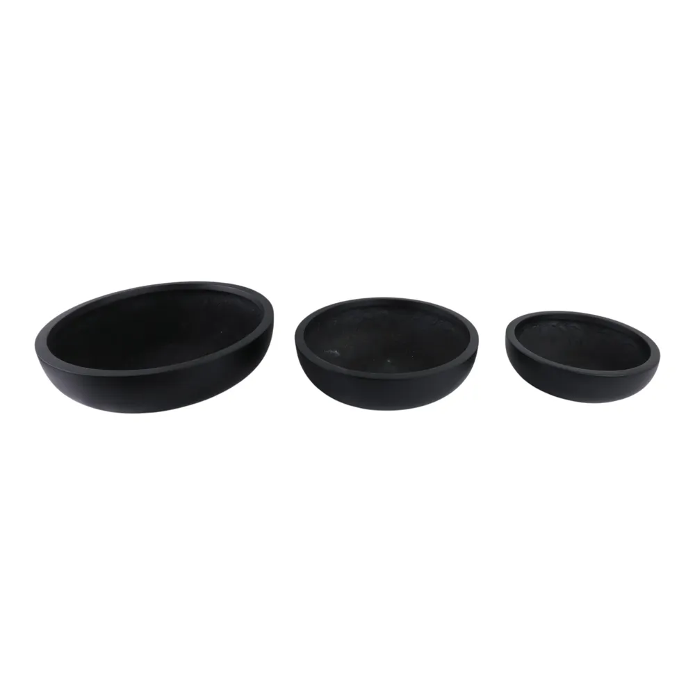 SHAYHOLM SET OF 3 BLACK PLANTER 6 (IN)