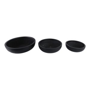 SHAYHOLM SET OF 3 BLACK PLANTER 6 (IN) 1
