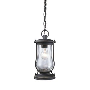 Farmstead 6'' Wide 1-Light Outdoor Pendant - Matte Black 1