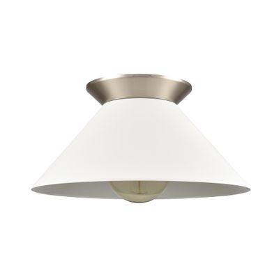 Cavendish 16″ Wide 1-Light Semi Flush Mount - Brushed Nickel