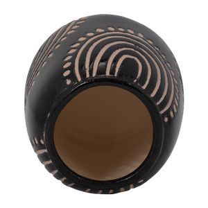 NORAMILL BLACK VASE 6 (IN) 6