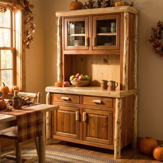 Cedar Log 48-inch Buffet & Hutch - Coffee