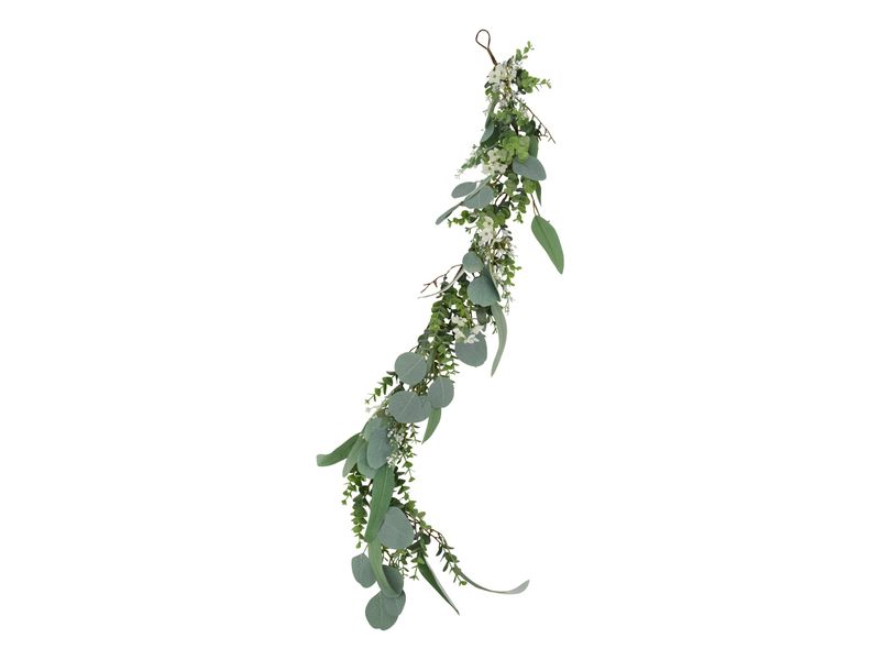 48" Eucalyptus Garland with Berries & Wild Flowers 1