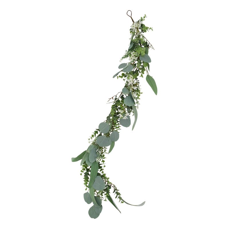 48" Eucalyptus Garland with Berries & Wild Flowers