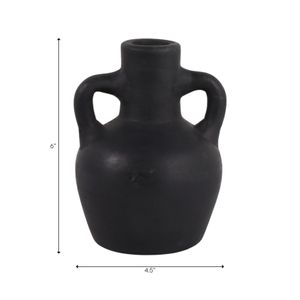 FARLEYBEACH BLACK VASE 6 (IN) 9
