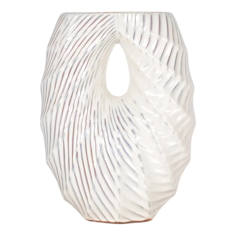 HAYWOODWAY WHITE VASE 16 (IN)