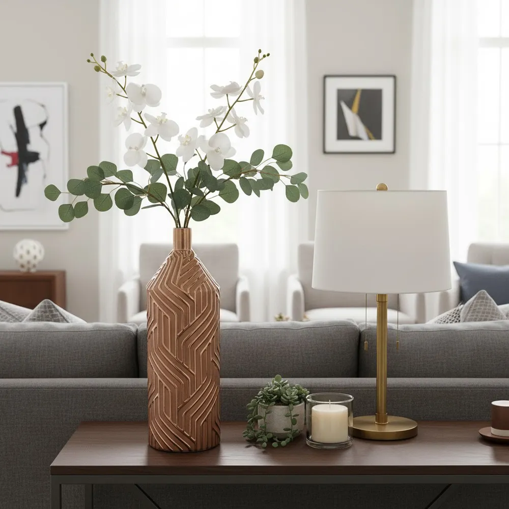 EATONPARK BROWN VASE 22 (IN)