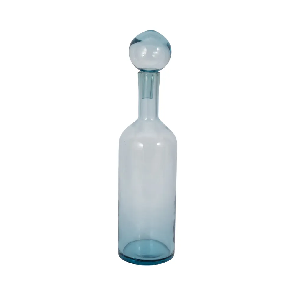 ZOEPARK BLUE GLASS VASE 20 (IN)