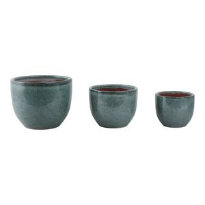 BOWENWELL SET OF 3 BLUE PLANTER 9 (IN) 5