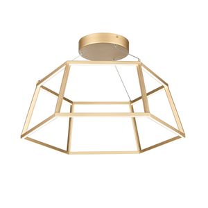 Minimalist 21'' Wide Integrated LED Chandelier - Soft Gold 3