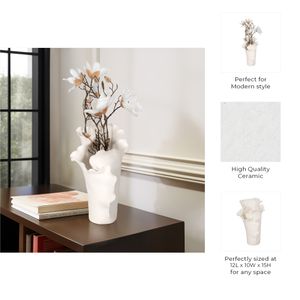WESTONHOLM WHITE VASE 16 (IN) 11