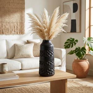 HENDONSTONE BLACK VASE 12 (IN) 2