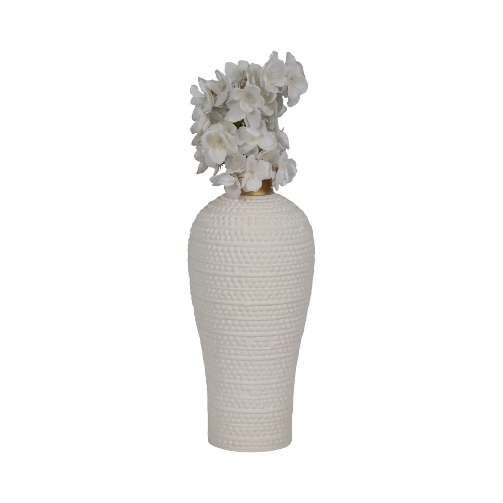 VERNONHOLM WHITE VASE 14 (IN)