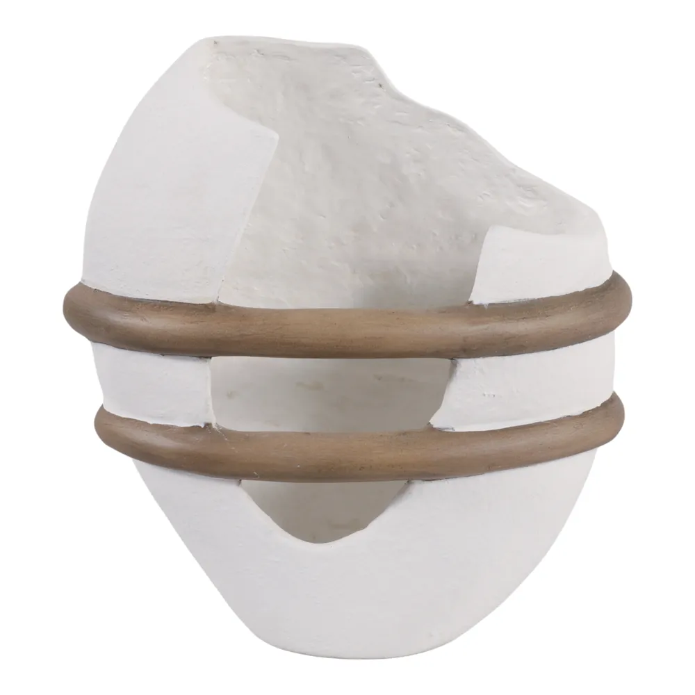 LUKETON WHITE VASE 13 (IN)