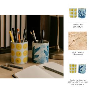 EASTONDALE SET OF 2 WHITE PENCIL CUP 5 (IN) 7