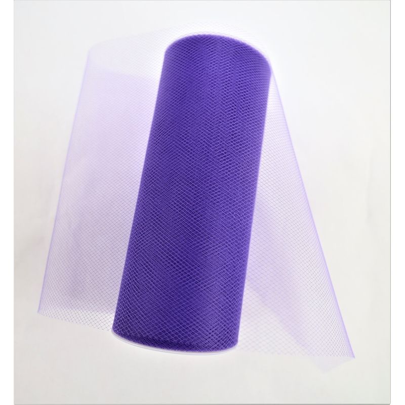 6" x 25yds Tulle Ribbon, Purple