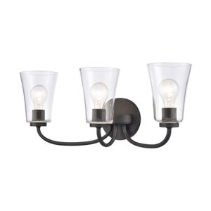 Emily 23'' Wide 3-Light Vanity Light - Matte Black 3