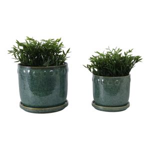 LINTONMORE SET OF 2 GREEN PLANTER 7 (IN) 3