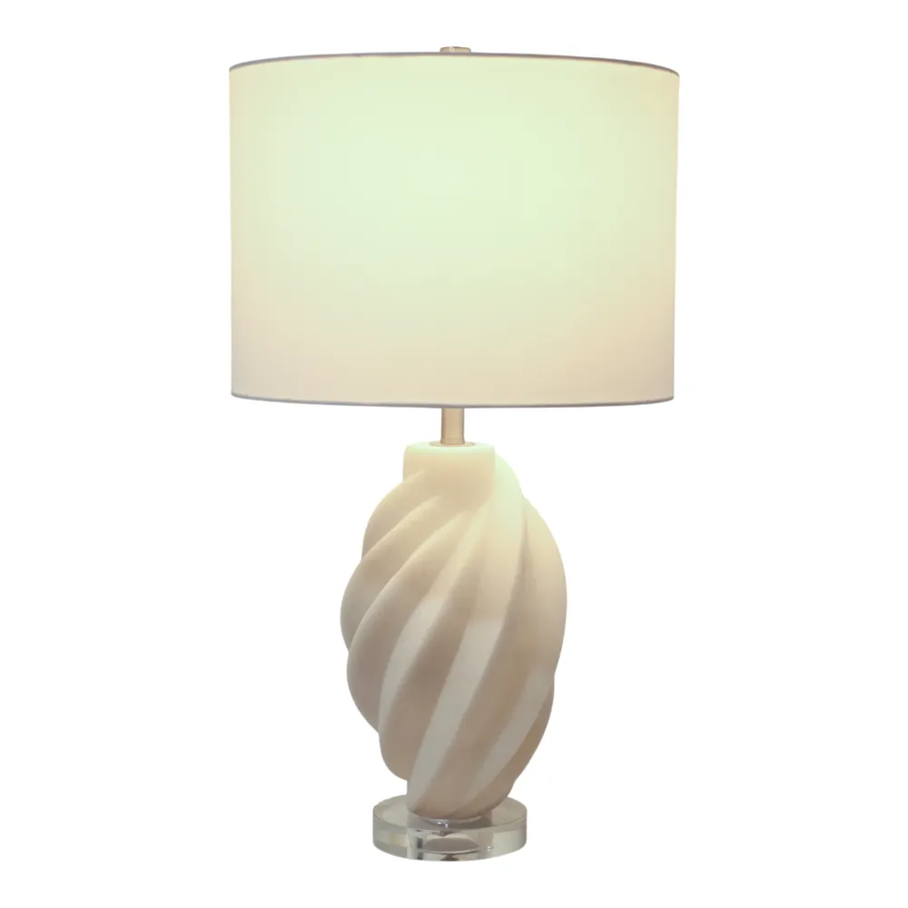 RAFECROSS IVORY LAMP 25 (IN)