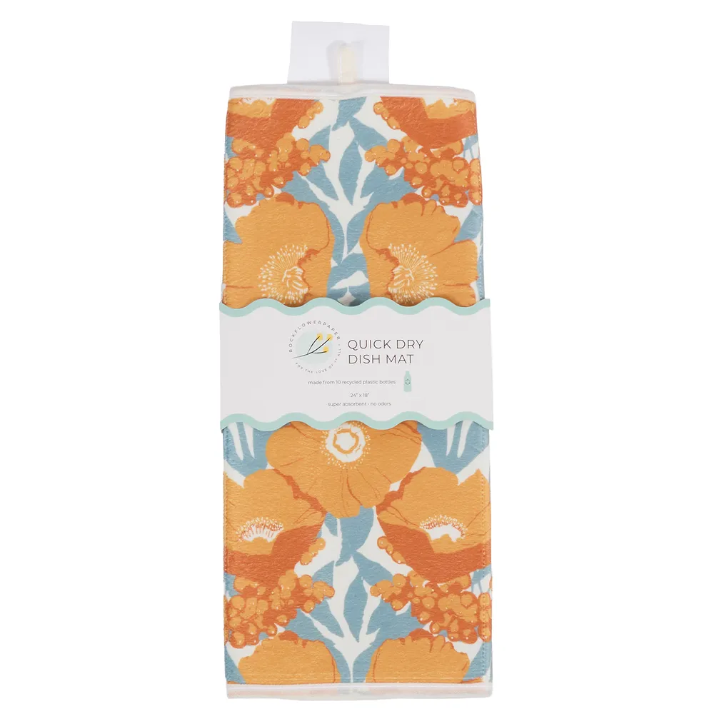 Icelandic Poppies Gold Quick Drying Mat