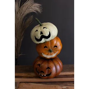 Painted Metal Halloween Stacking Jack-O-Lanterns 1