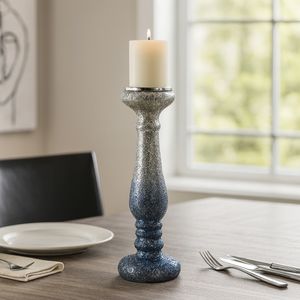 EASTONLAND BLUE CANDLE HOLDER 16 (IN) 12