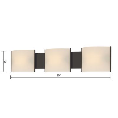 Pannelli 30″ Wide 3-Light Vanity Light - Oil Rubbed Bronze