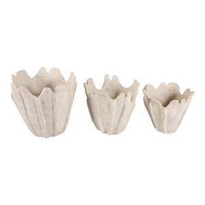 HANLEYSTONE SET OF 3 IVORY PLANTER 15 (IN) 5