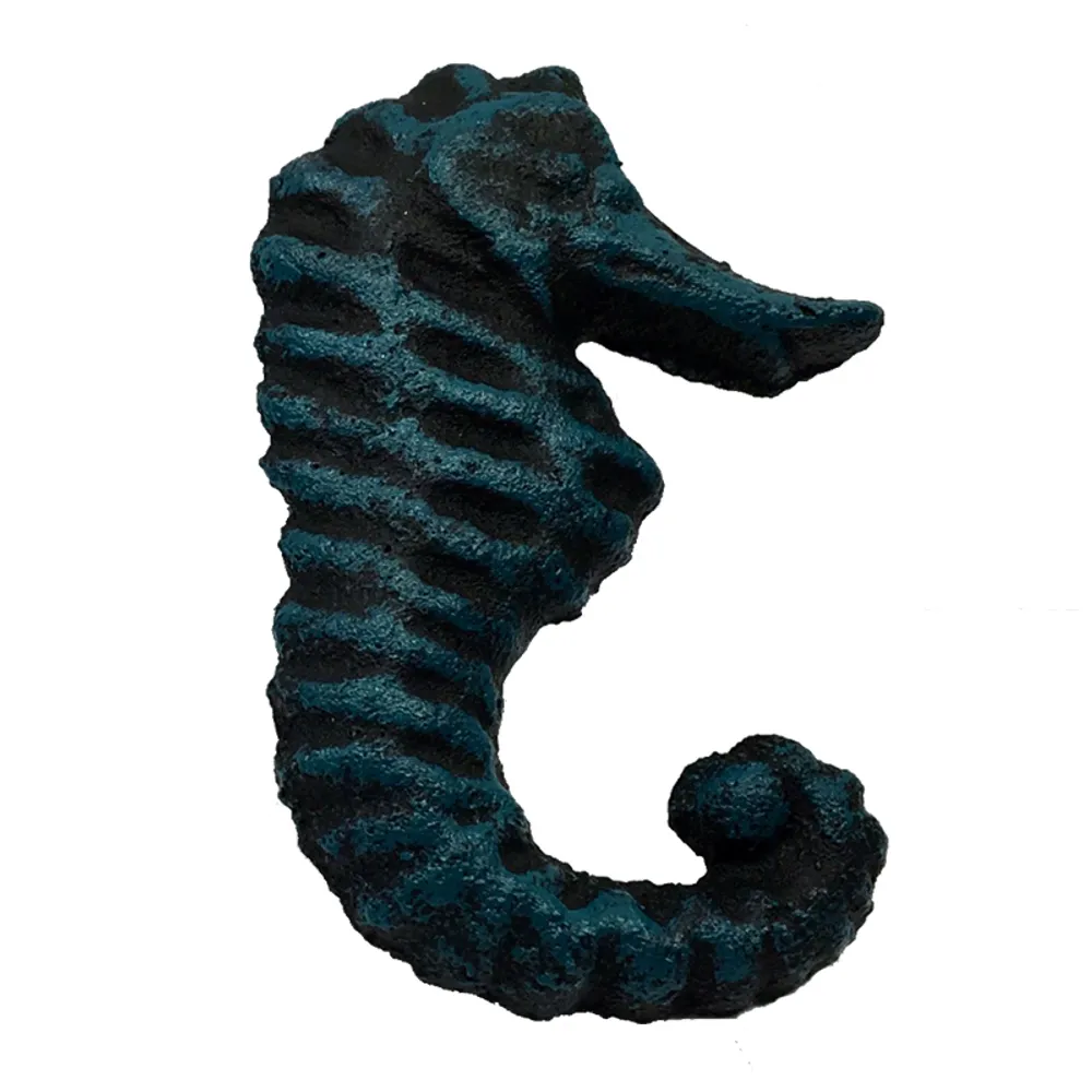 2.75" VERDIGRIS C/I SEAHORSE DRAWER PULL