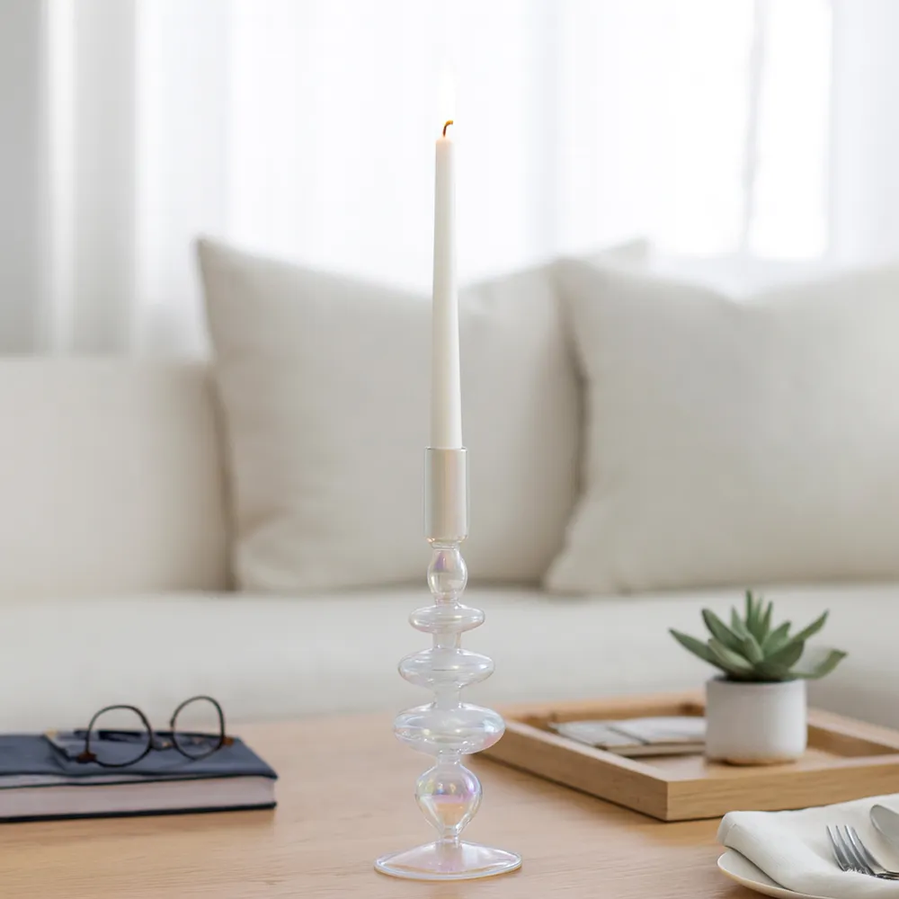 ELLENLAND CLEAR CANDLE HOLDER 11 (IN)