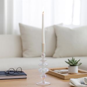 ELLENLAND CLEAR CANDLE HOLDER 11 (IN) 9